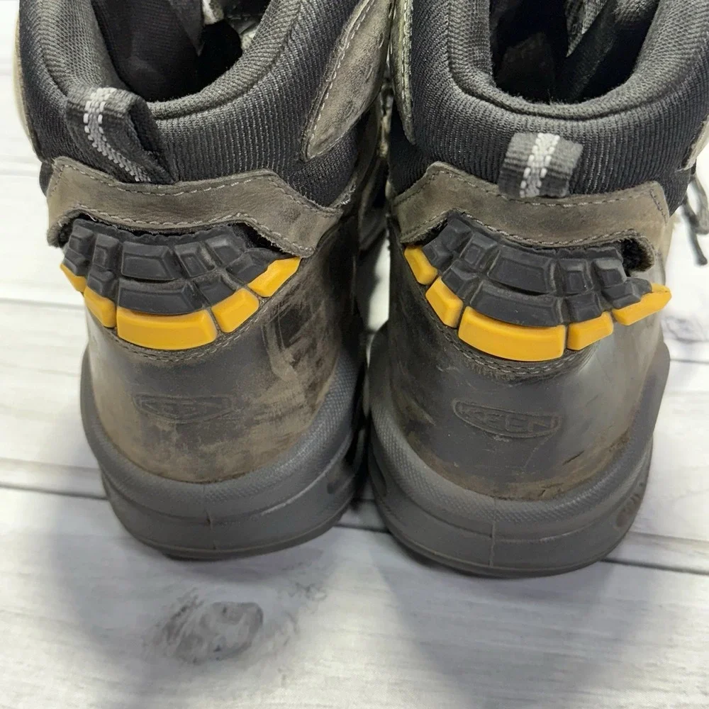 KEEN Troy Work Boots Men 11.5 Gray Waterproof Composite Toe Heavy Duty Utility